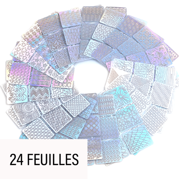 24 pochoirs autocollants
